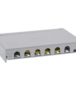 Alternative view of InLine® Patchfeld Cat.6A 0,5HE 6-fach, Tisch/Wand/Hutschiene, grau, Staubschutz
