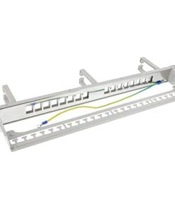 Alternative view of InLine® Patchfeld 16-fach, Keystone Leerblech mit 3 Bügeln, 19", 1HE, grau
