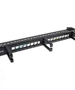 InLine® Patchfeld 16-fach, Keystone Leerblech mit 3 Bügeln, 19", 1HE, schwarz
