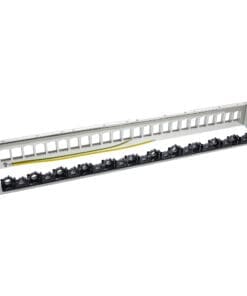 Alternative view of InLine® Patchfeld 24-fach, Keystone Leerblech Patchpanel, 19", 1HE, lichtgrau