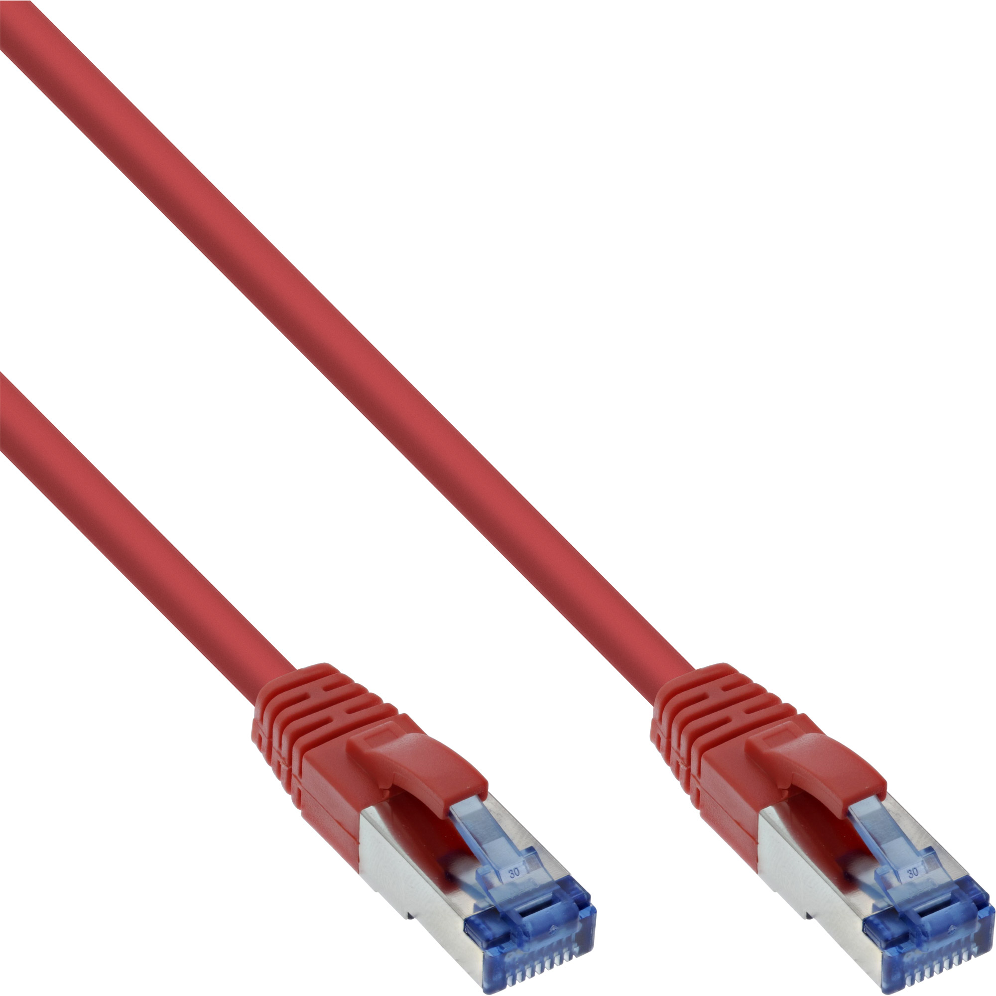 InLine® Patchkabel, S/FTP (PiMf), Cat.6A, 500MHz, halogenfrei, Kupfer, rot, 0,25m InLine® Patchkabel, S/FTP (PiMf), Cat.6A, 500MHz, halogenfrei, Kupfer, rot, 0,25m
