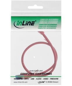 InLine® Patchkabel, S/FTP (PiMf), Cat.6A, 500MHz, halogenfrei, Kupfer, rot, 0,25m InLine® Patchkabel, S/FTP (PiMf), Cat.6A, 500MHz, halogenfrei, Kupfer, rot, 0,25m – Bild 3