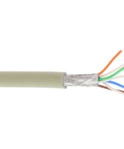 Patchkabel, S/FTP (PiMf), Cat.6A, 500MHz, halogenfrei, Kupfer, grau, 100m, grau