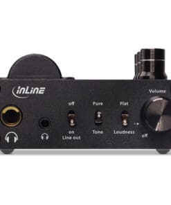 Alternative view of InLine® AmpUSB-EQ, Hi-Res AUDIO HiFi DSD Kopfhörer-Röhrenverstärker+Equalizer, USB DAC, schwarz