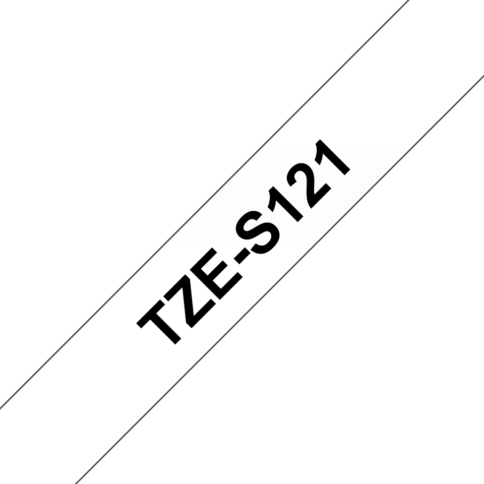 Schriftband TZe-S121 (extra st.) Schwarz auf transp. 9mm x 8m Schriftband TZe-S121 (extra st.) Schwarz auf transp. 9mm x 8m