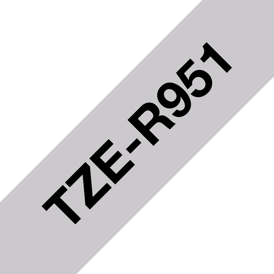 Textilband TZe-R951 nicht klebend schwarz auf silber 24mm x 4m Textilband TZe-R951 nicht klebend schwarz auf silber 24mm x 4m