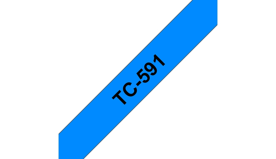 Schriftband TC-591 (lam.) Schwarz auf Blau 9mm x 7,7m Schriftband TC-591 (lam.) Schwarz auf Blau 9mm x 7,7m – Bild 2