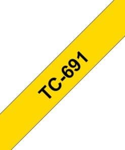 Alternative view of Schriftband TC-691 (lam.) Schwarz auf Gelb BxL 9mm x 7,7m