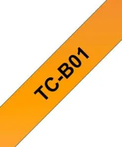 Alternative view of Schriftband TC-B01 (lam.) Schwarz auf Signalorange 12mm x 6,7m