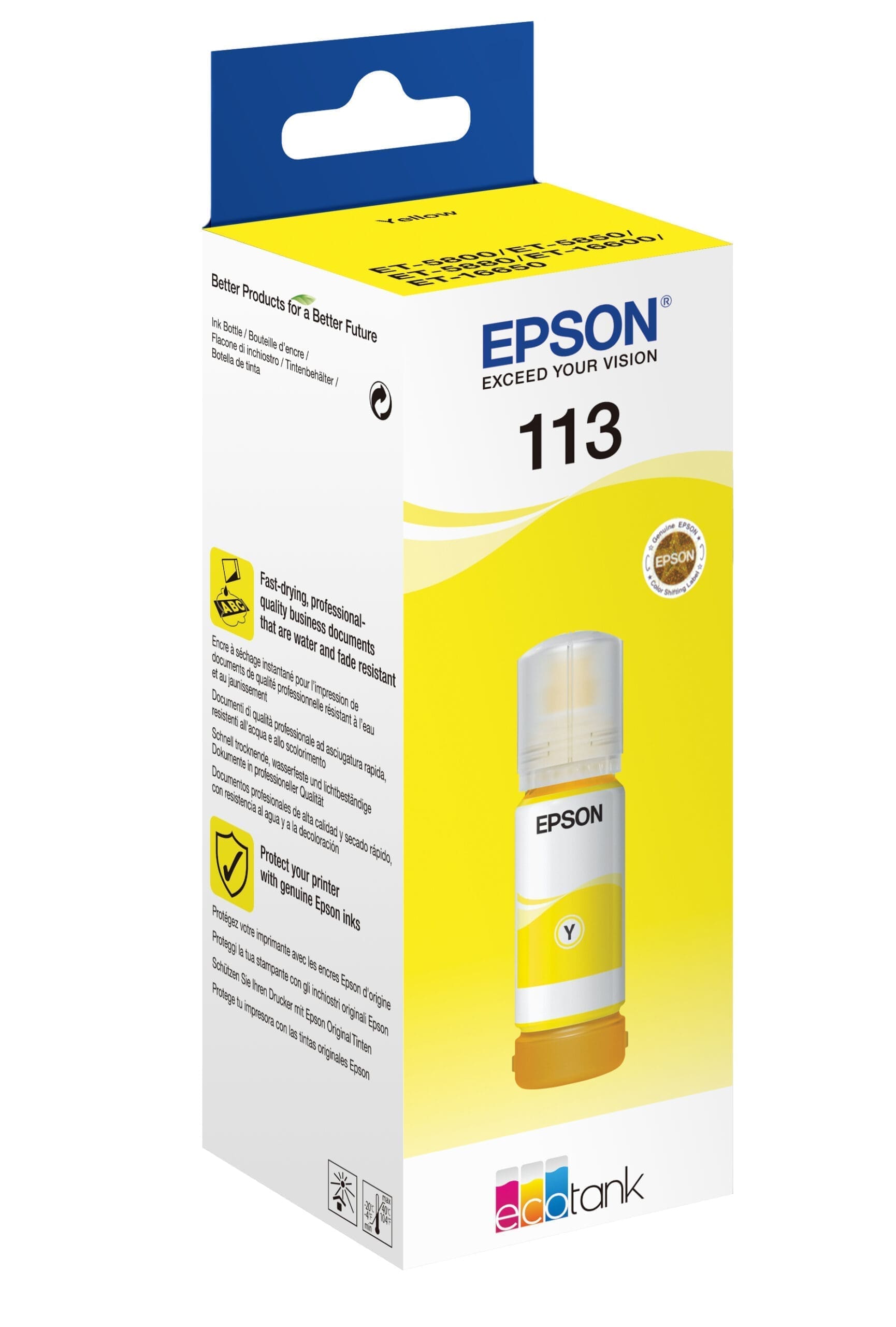 Epson Tintenflasche 113 Gelb (70ml) Epson Tintenflasche 113 Gelb (70ml) – Bild 2