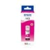 Epson Tintenflasche 113 Magenta (70ml) Professionelle Druckergebnisse<br>Mit dieser zuverlässigen und hochwertigen Tinte genießen Sie hervorragende Ausdrucke mit klarem Text und lebendigen Farben. Die 113-Tintenserie bietet alle Pigmenttinten für gestochen scharfe, wisch- und textmarkerfeste Ausdrucke. Da die Pigmenttinte schnell trocknet, eignet sich die Tinte ideal für beidseitige Drucke.<br><br>Drucken Sie Tausende Seiten<br>Die Tinte erzeugt pro Füllung beeindruckend viele Seiten: bis zu 7.500 in Schwarzweiß und 6.000 in Farbe1.<br><br>Benutzerfreundlich<br>Die wiederverschließbaren und intuitiv nutzbaren Tintenflaschen sorgen für eine einfache und unkomplizierte Befüllung des EcoTank. Dank des Schlüssel-Schloss-Prinzips, füllen Sie immer die jeweils korrekte Farbe in den dazu passenden Tintentank.<br><br>Zuverlässige Qualität<br>Damit Sie bei jedem Ausdruck ein perfektes Druckergebnis erzielen, sind Epson Original-Tinten und Papiere so konzipiert, dass sie nahtlos mit Epson Druckern zusammenarbeiten. Die Epson Palette an Qualitätsprodukten ist das Ergebnis modernster Fertigungsstätten sowie umfangreicher und kontinuierlicher Forschung und Entwicklung.