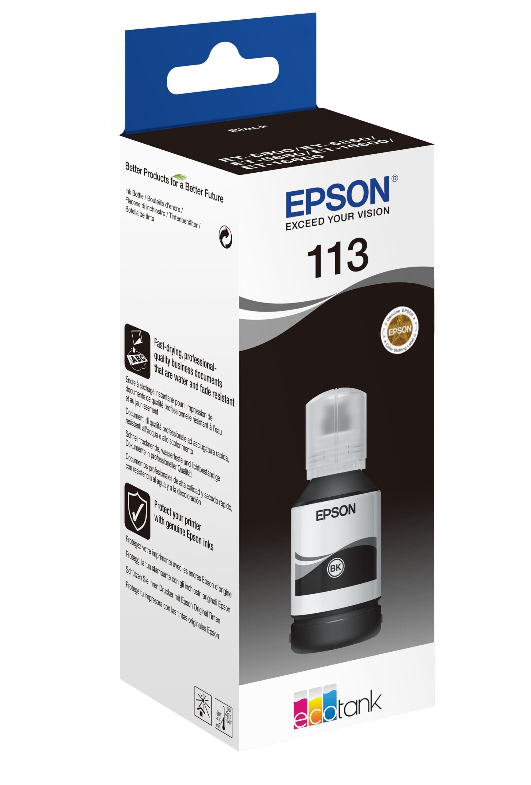 Epson Tintenflasche 113 Schwarz (127ml) Ecotank Epson Tintenflasche 113 Schwarz (127ml) Ecotank – Bild 2