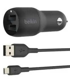 Alternative view of Belkin Dual USB-A Kfz-Ladegerät, 24W, schwarz