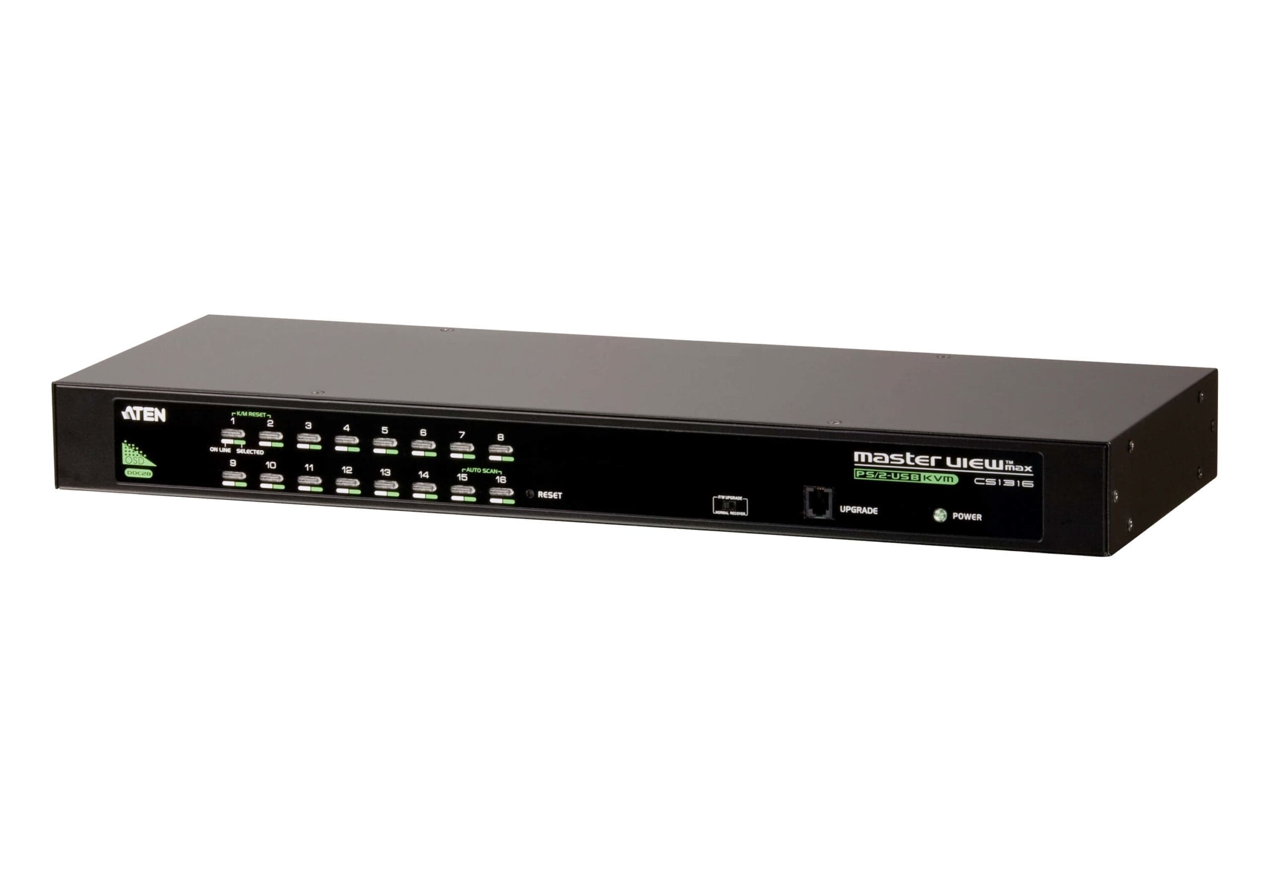 ATEN CS1316 KVM-Switch 16-fach, PS/2, USB, 19-Zoll-Rackmontage, 1HE ATEN CS1316 KVM-Switch 16-fach, PS/2, USB, 19-Zoll-Rackmontage, 1HE