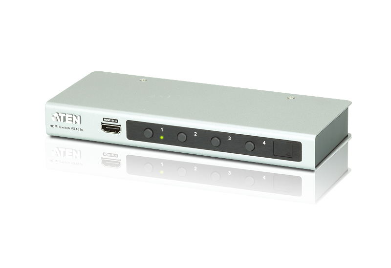 ATEN VS481B Video-Switch HDMI 4-fach Umschalter 4K mit Fernbedienung ATEN VS481B Video-Switch HDMI 4-fach Umschalter 4K mit Fernbedienung