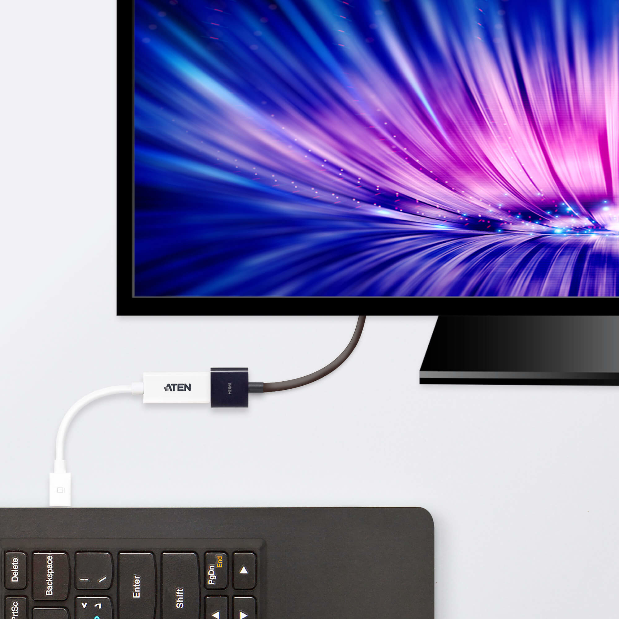 ATEN VC980 Video-Konverter Mini DisplayPort zu HDMI, weiß ATEN VC980 Video-Konverter Mini DisplayPort zu HDMI, weiß – Bild 2