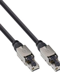 InLine® Patchkabel, U/UTP, Cat.6A, halogenfrei, AWG23 Kupfer, schwarz, 40m