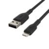 Belkin Lightning Lade/Sync Kabel ummantelt mfi 1m schwarz Laden und synchronisieren Sie all Ihre Geräte mit Lightning Connector schnell und sicher mit nur einem Kabel.<br>Schließen Sie den USB-Stecker einfach direkt an einen USB-Anschluss an, um zu Hause, auf der Arbeit oder unterwegs stets in Verbindung zu bleiben.