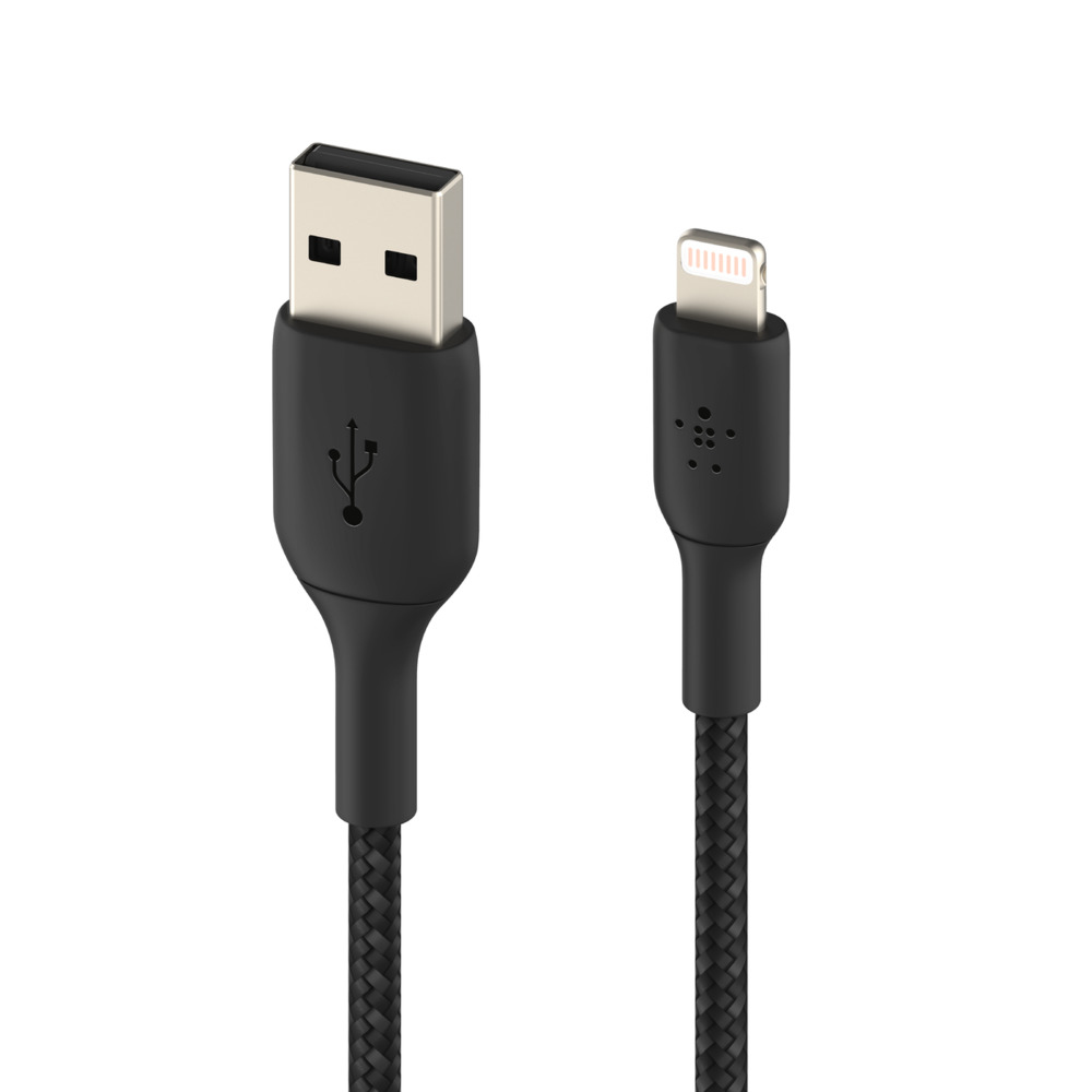 Belkin Lightning Lade/Sync Kabel ummantelt mfi 15cm schwarz Belkin Lightning Lade/Sync Kabel ummantelt mfi 15cm schwarz – Bild 4