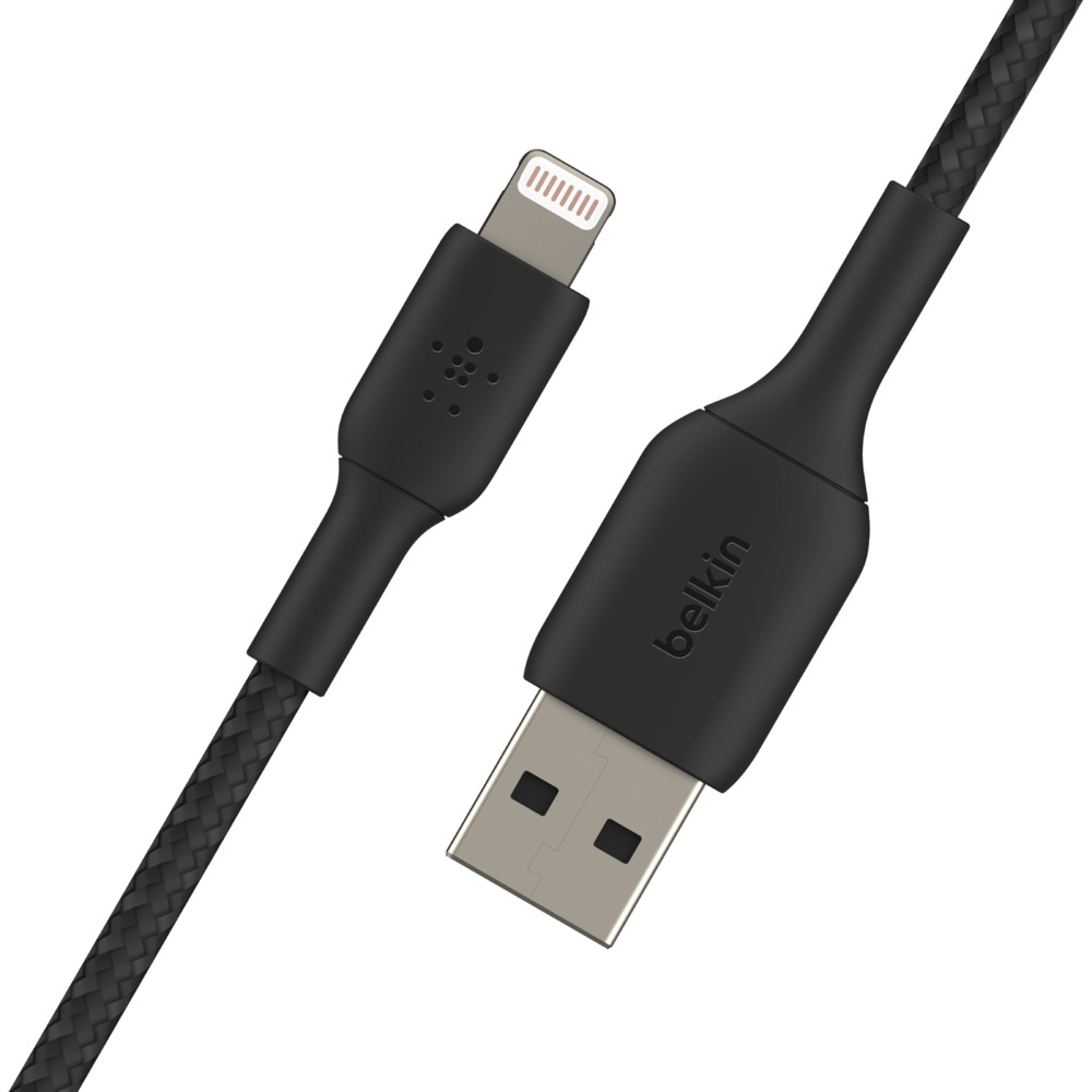 Belkin Lightning Lade/Sync Kabel ummantelt mfi 15cm schwarz Belkin Lightning Lade/Sync Kabel ummantelt mfi 15cm schwarz – Bild 2
