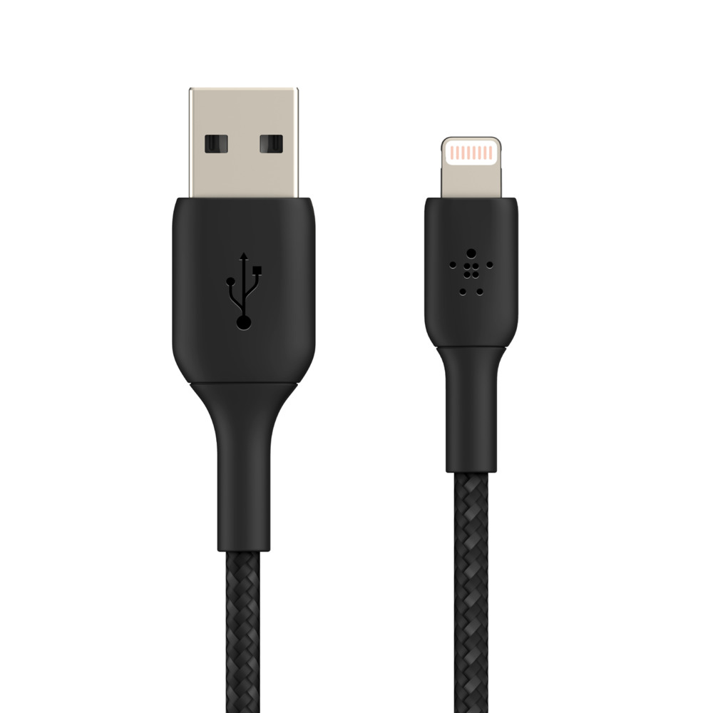 Belkin Lightning Lade/Sync Kabel ummantelt mfi 2m schwarz Belkin Lightning Lade/Sync Kabel ummantelt mfi 2m schwarz – Bild 3