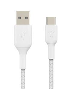 Belkin USB-C/USB-A Kabel ummantelt, 1m, weiß – Bild 4
