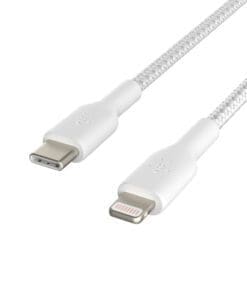 Belkin Lightning/USB-C Kabel ummantelt mfi 1m weiß