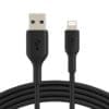 Belkin Lightning Lade/Sync Kabel PVC mfi zertifiziert 3m black Laden und synchronisieren Sie all Ihre Geräte mit Lightning Connector schnell und sicher mit nur einem Kabel.<br>Schließen Sie den USB-Stecker einfach direkt an einen USB-Anschluss an, um zu Hause, auf der Arbeit oder unterwegs stets in Verbindung zu bleiben.