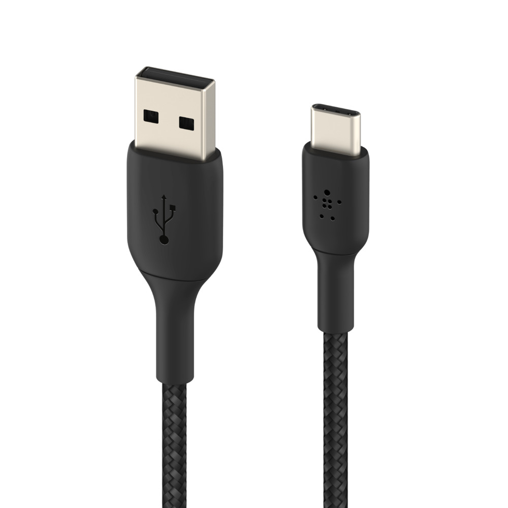 Belkin USB-C/USB-A Kabel ummantelt, 3m, schwarz Belkin USB-C/USB-A Kabel ummantelt, 3m, schwarz – Bild 4