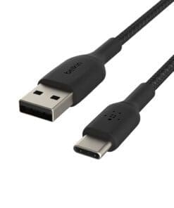 Belkin USB-C/USB-A Kabel ummantelt, 3m, schwarz
