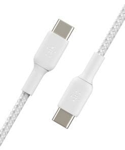 Alternative view of Belkin USB-C/USB-C Kabel ummantelt, 1m, weiß