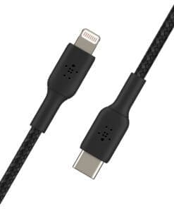 Belkin Lightning/USB-C Kabel ummantelt mfi 2m schwarz