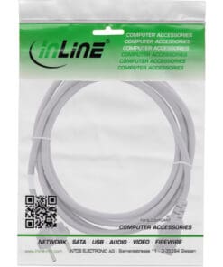 Alternative view of InLine® Netzkabel, Schutzkontakt gerade auf Kaltgerätestecker C13, 0,5m, grau, grau