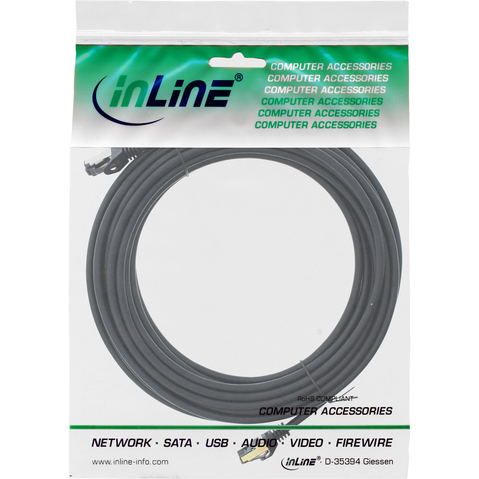 Patchkabel, S/FTP (PiMf), Cat.8.1, 2000MHz, halogenfrei, Kupfer, schwarz, 7,5m Patchkabel, S/FTP (PiMf), Cat.8.1, 2000MHz, halogenfrei, Kupfer, schwarz, 7,5m – Bild 2
