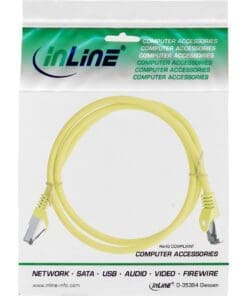 Alternative view of InLine® Patchkabel, S/FTP (PiMf), Cat.8.1, 2000MHz, halogenfrei, Kupfer, gelb, 0,5m