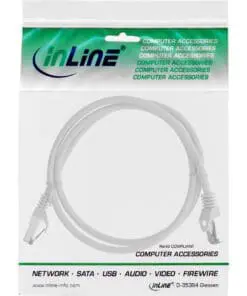 Alternative view of InLine® Patchkabel, S/FTP (PiMf), Cat.8.1, 2000MHz, halogenfrei, Kupfer, grau, 1,5m