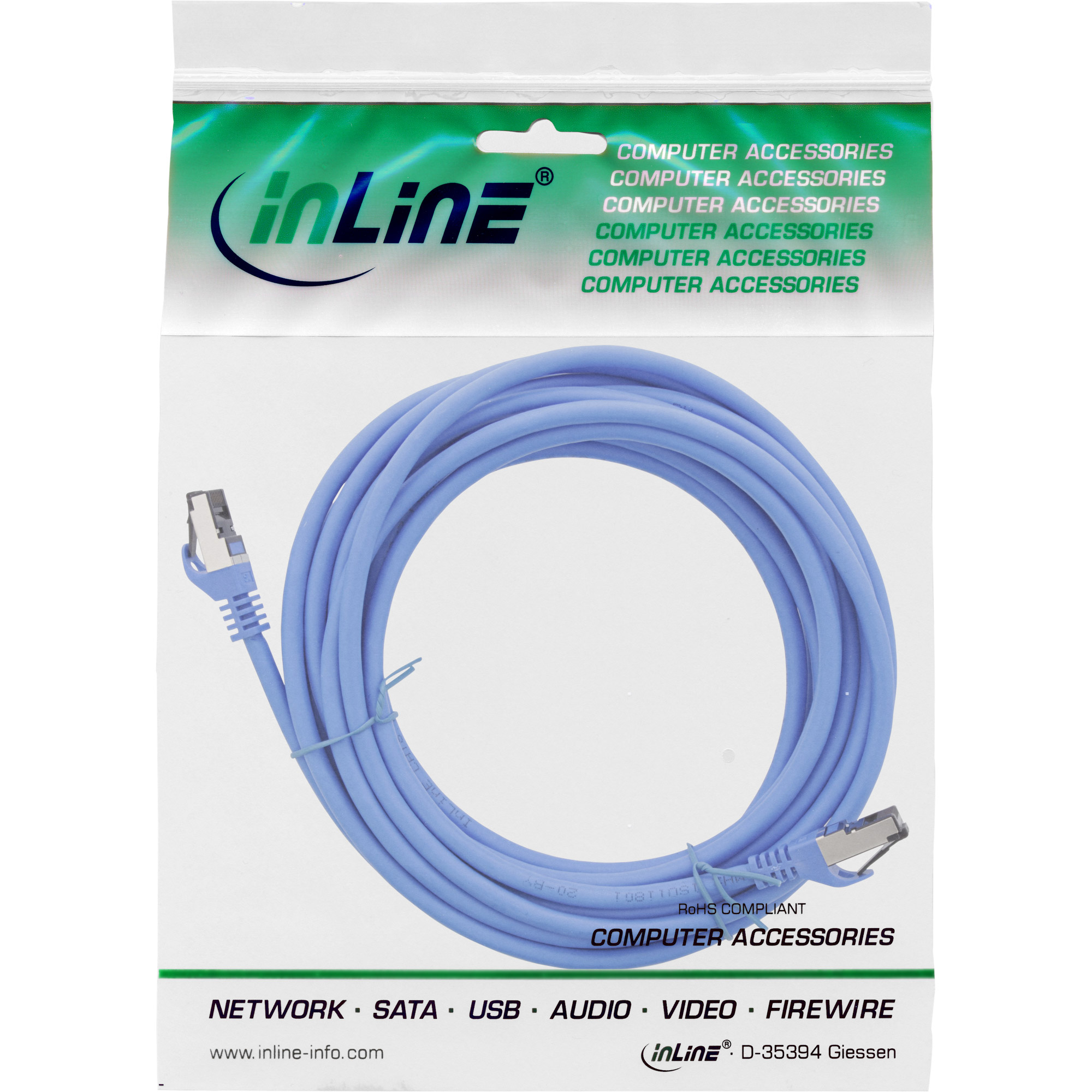 InLine® Patchkabel, S/FTP (PiMf), Cat.8.1, 2000MHz, halogenfrei, Kupfer, blau, 7,5m InLine® Patchkabel, S/FTP (PiMf), Cat.8.1, 2000MHz, halogenfrei, Kupfer, blau, 7,5m – Bild 2