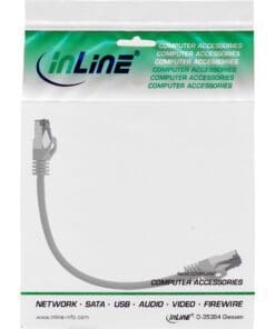 Alternative view of InLine® Patchkabel, S/FTP (PiMf), Cat.8.1, 2000MHz, halogenfrei, Kupfer, grau, 0,25m