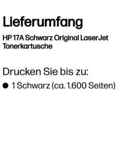 HP 17A Schwarz Original LaserJet Tonerkartusche – Bild 3