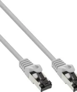 InLine® Patchkabel, S/FTP (PiMf), Cat.8.1, 2000MHz, halogenfrei, Kupfer, grau, 1,5m