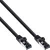 Patchkabel, S/FTP (PiMf), Cat.8.1, 2000MHz, halogenfrei, Kupfer, schwarz, 15m