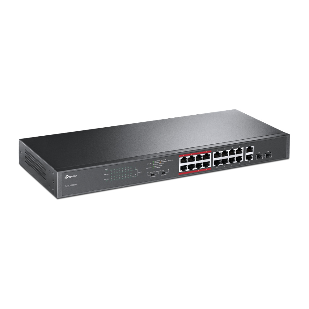 TP-Link TL-SL1218MP 16-Port 10/100Mbps PoE+ Switch TP-Link TL-SL1218MP 16-Port 10/100Mbps PoE+ Switch – Bild 3