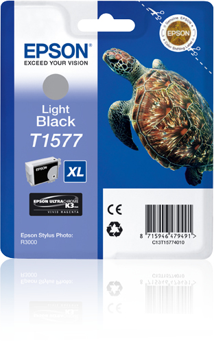 Epson Tintenpatrone T1577 hell Schwarz (25,9ml) Epson Tintenpatrone T1577 hell Schwarz (25,9ml)