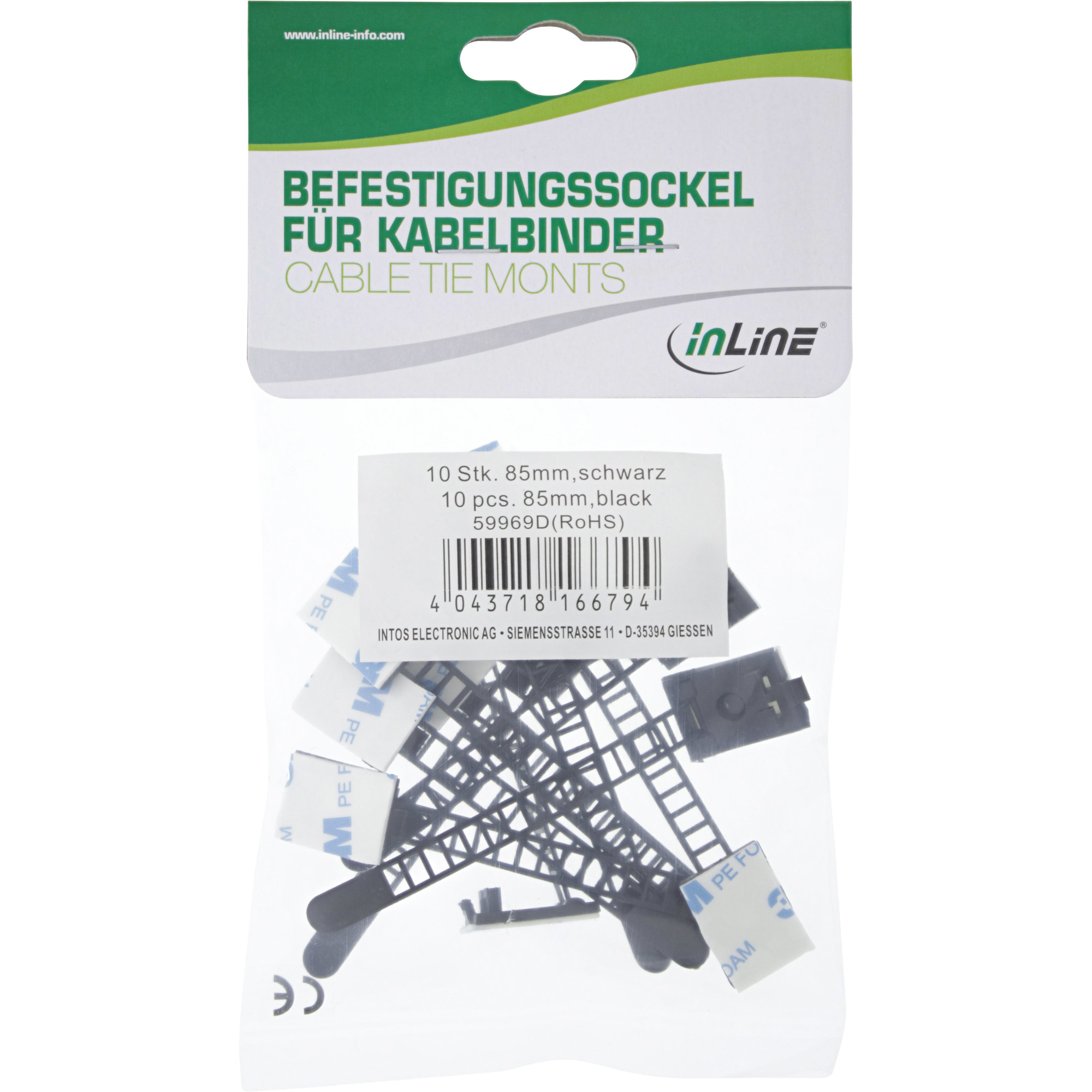 InLine® Kabelbinder Bündelklemme 85mm, schwarz, 10 Stück, schwarz InLine® Kabelbinder Bündelklemme 85mm, schwarz, 10 Stück, schwarz – Bild 3