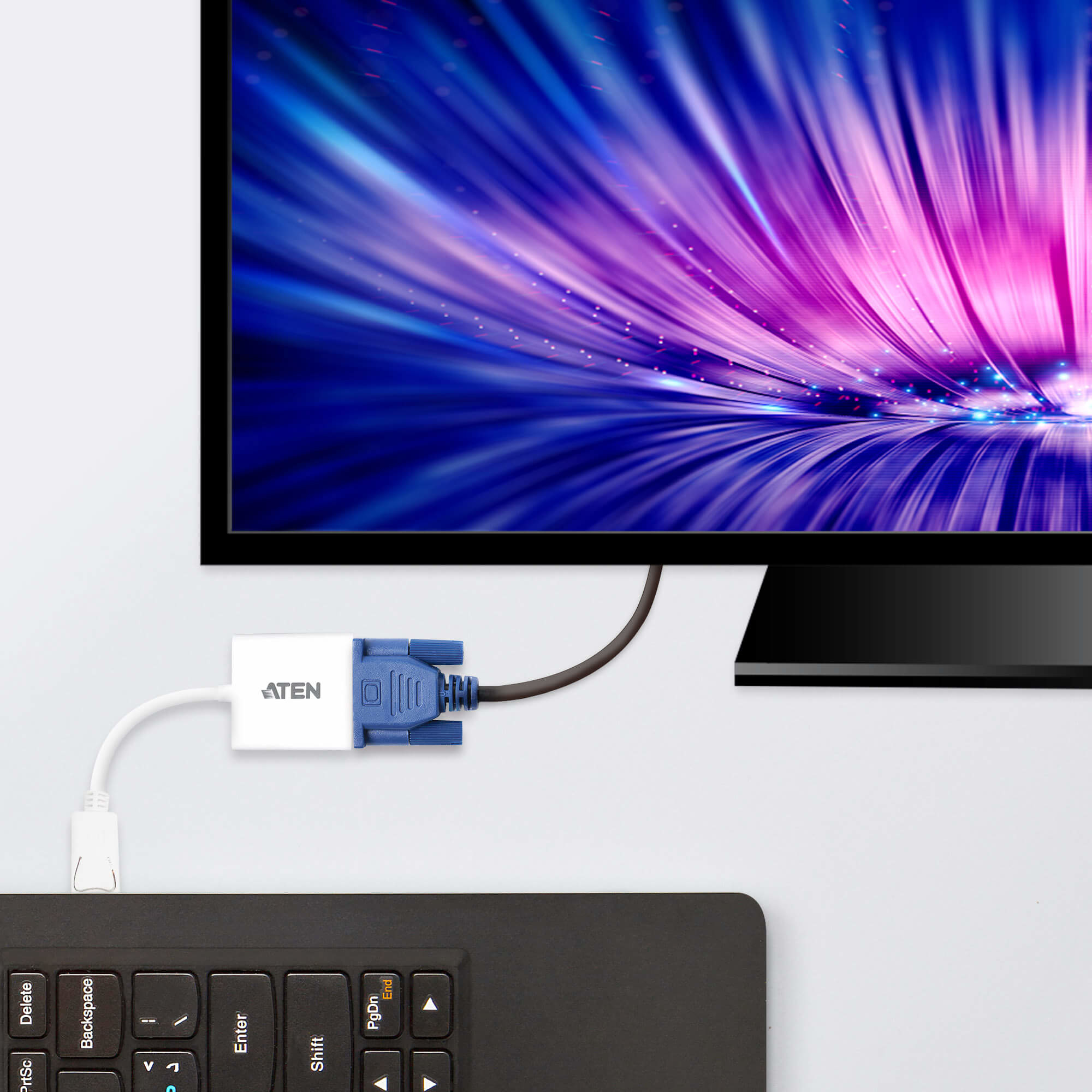 ATEN VC925 Video-Konverter DisplayPort zu VGA, weiß ATEN VC925 Video-Konverter DisplayPort zu VGA, weiß – Bild 2