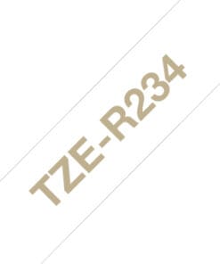 Brother Textilband TZe-R234 weiß / gold 12mm x 4m