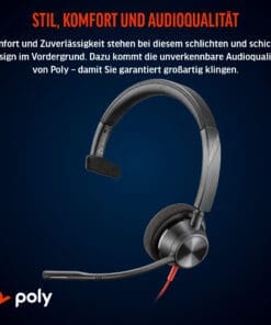 Poly Headset Blackwire C3310 Mono USB-C/A Teams Poly Headset Blackwire C3310 Mono USB-C/A Teams – Bild 3
