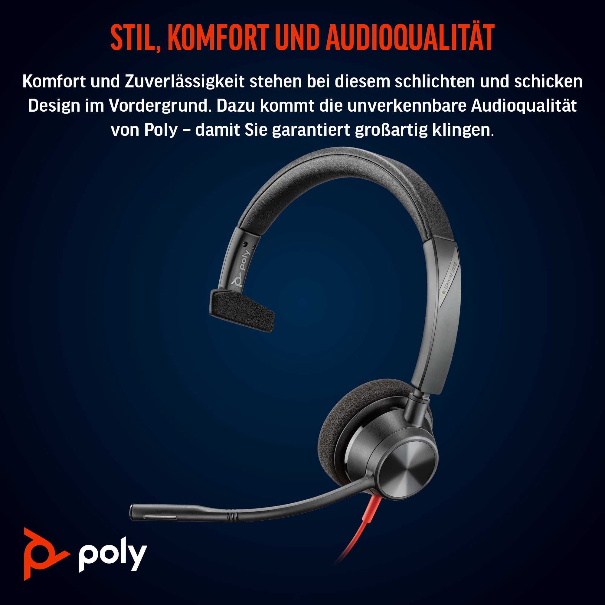 Poly Headset Blackwire C3310 Mono USB-C/A Teams Poly Headset Blackwire C3310 Mono USB-C/A Teams – Bild 3