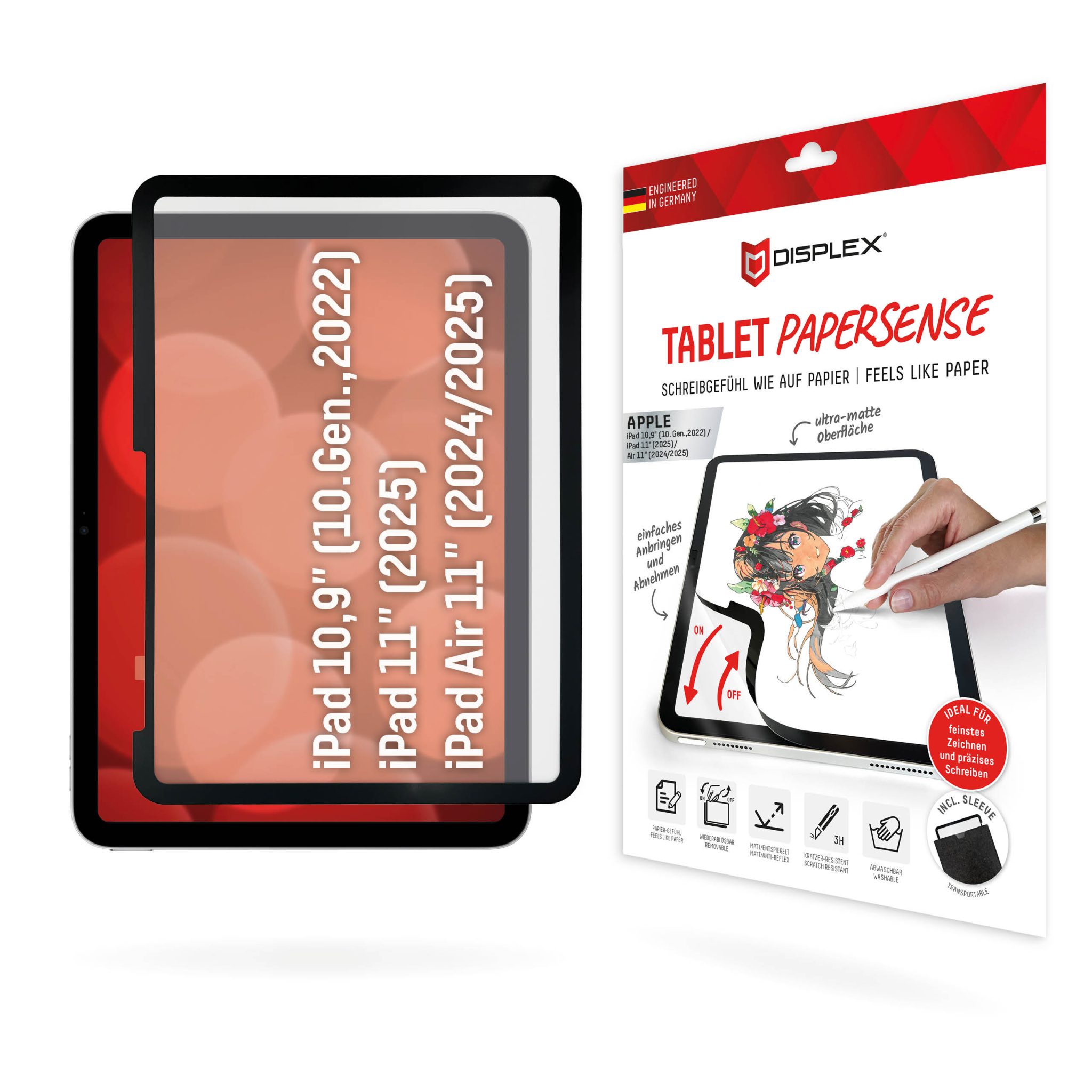 DISPLEX Papersense / echtes Schreibgefühl für iPad 10,9" (10. Gen) / iPad Air 11" (2024/25) / iPad 11" (2025) DISPLEX Papersense / echtes Schreibgefühl für iPad 10,9" (10. Gen) / iPad Air 11" (2024/25) / iPad 11" (2025)