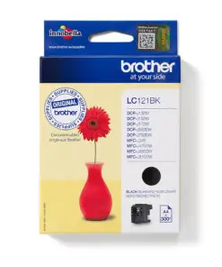 Brother Tintenpatrone LC-121BK Schwarz (ca. 300 Seiten)